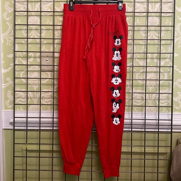 Disney Pants - Red Disney Mickey Mouse joggers